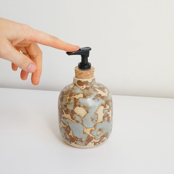 Stoneware Soap Dispenser Soap Dispenser With Pump Handmade 