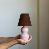 Beaded lady mini lamp