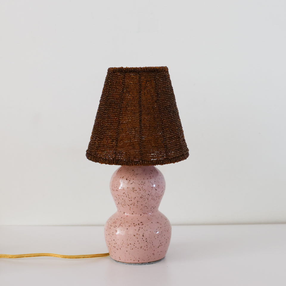 Beaded lady mini lamp