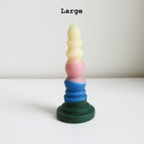 Layered beeswax candles