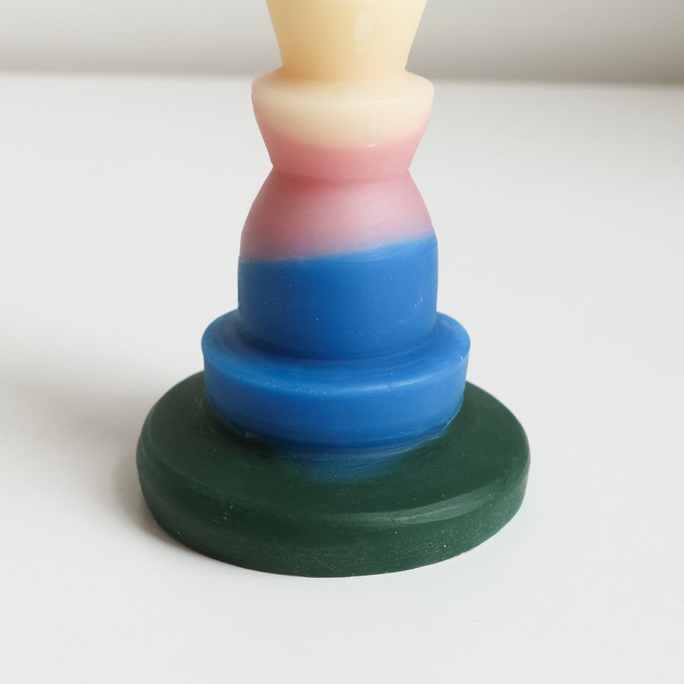 Layered beeswax candles