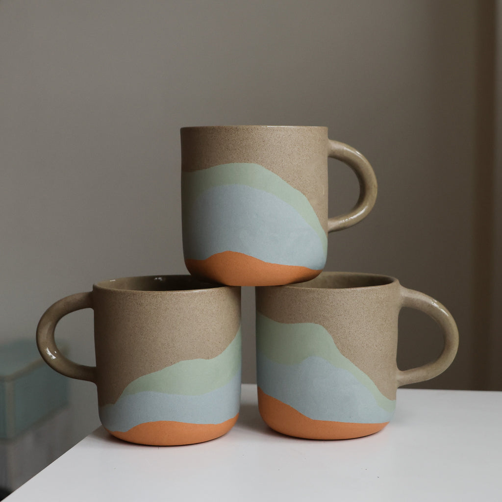 Rock Candy Mountain mug, layered