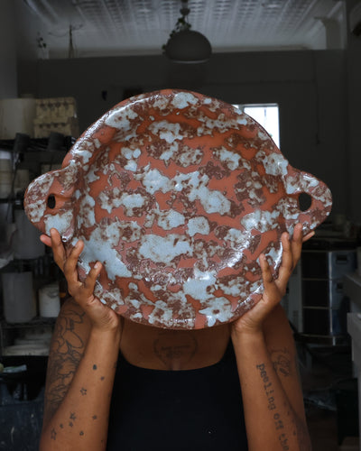 Brick handle serving tray