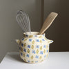 Floral spoon crock