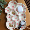 Pink floral trinket tray