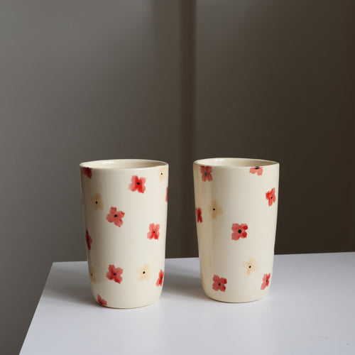 Floral tumbler *imperfect*