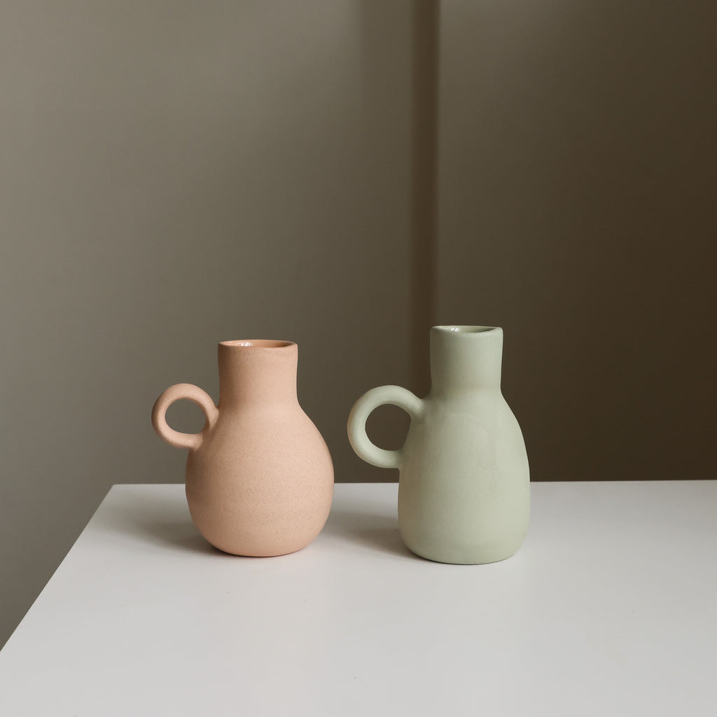 Tinted stoneware bottle