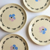 Tie dye flower snack plate