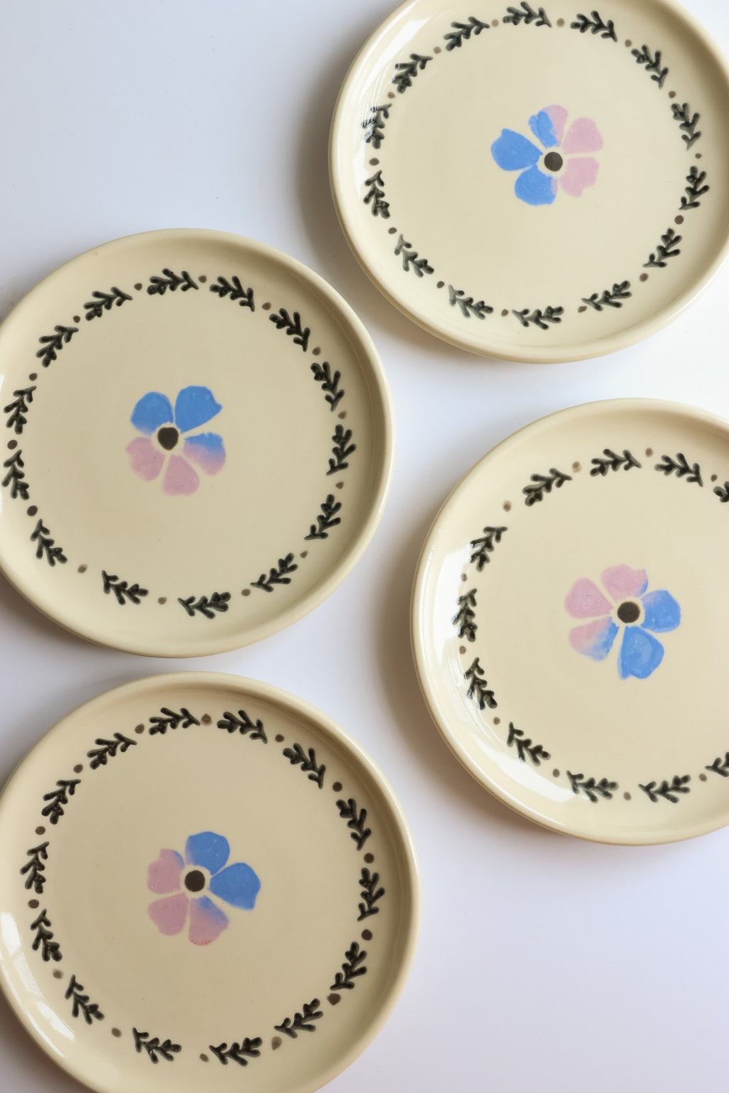 Tie dye flower snack plate