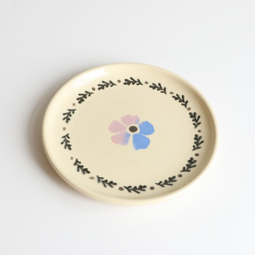 Tie dye flower snack plate