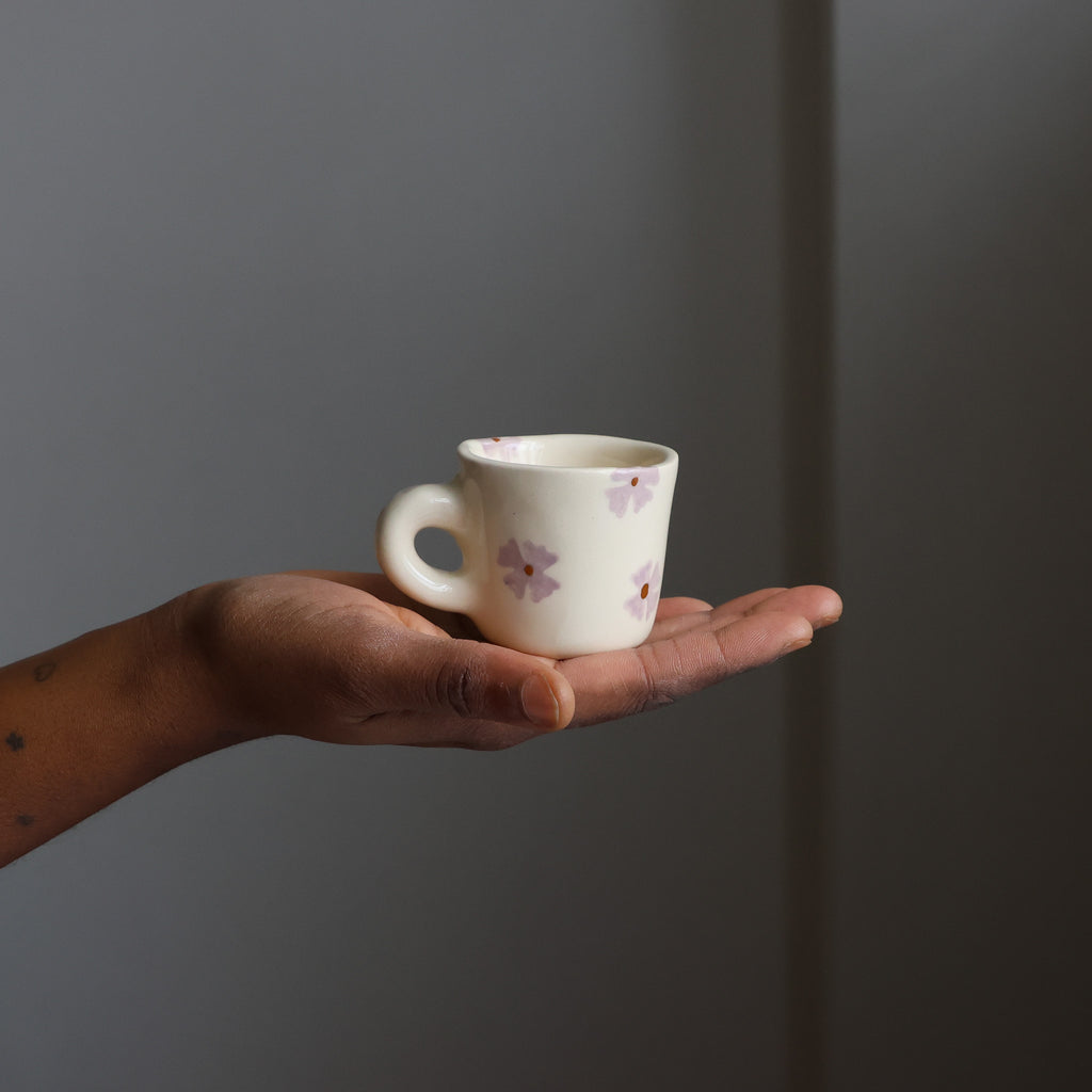 Flower espresso mug