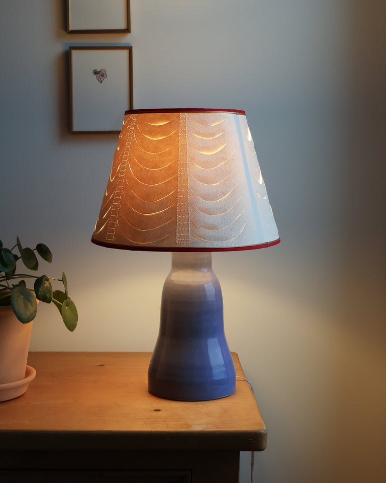 Lamp: pierced paper