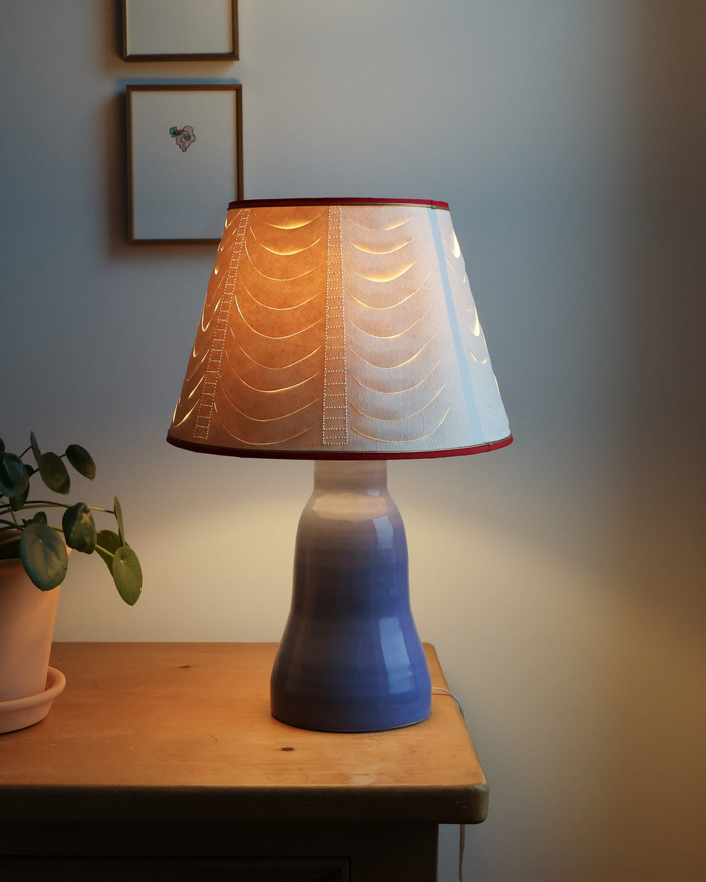 Lamp: pierced paper