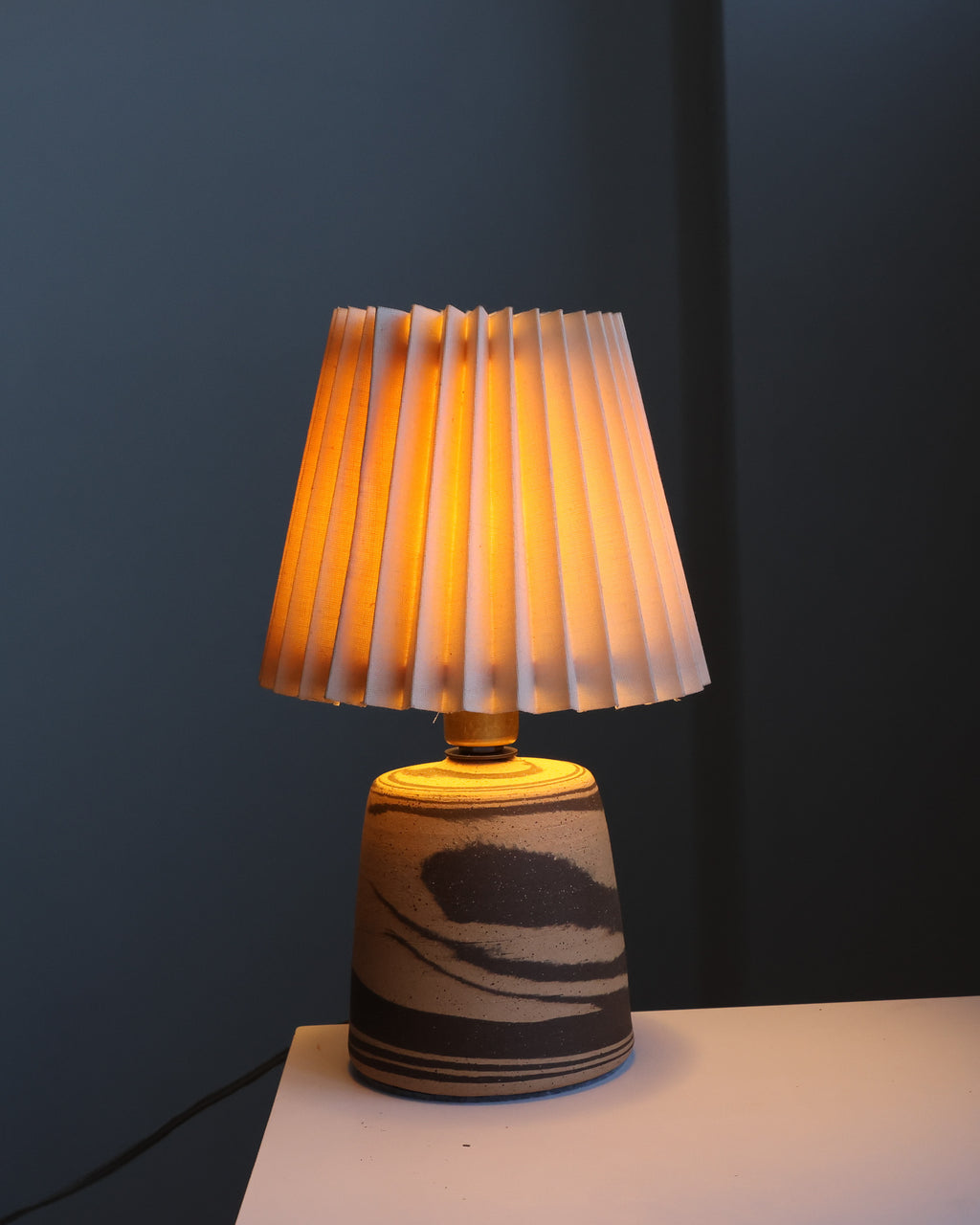 Set of 2 lamps: marbled