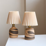 Set of 2 lamps: marbled