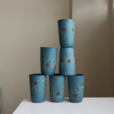 Denim bouquet tumbler