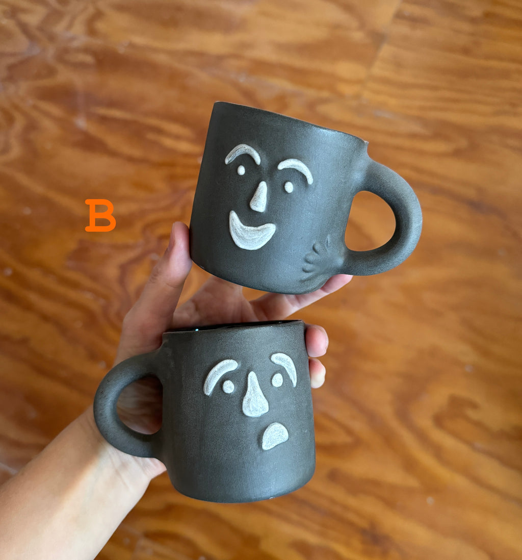 *Sample* Charcoal faces mug