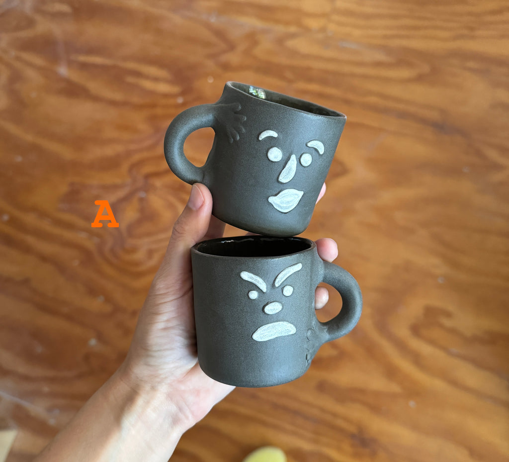 *Sample* Charcoal faces mug