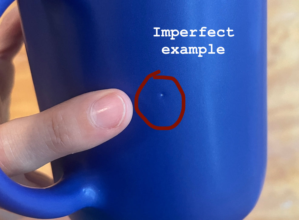 *Imperfect* Cobalt mugs