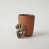 Gilded hand sculpture